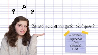 Pourquoi fautil choisir la spé HGGSP [upl. by Katey]