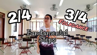 BASIC FOLKDANCE STEPS  24 TIME SIGNATURE [upl. by Anwahsiek]