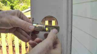 How to Replace a Deadbolt detailed instructions [upl. by Enaoj]