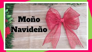 Como hacer moños para decorar el árbol de Navidad [upl. by Ahseuqal]