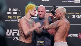 UFC 252 Sean OMalley vs Marlon Vera WeighIn Staredown  MMA Fighting [upl. by Nahs]