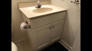 How To Replace A Bathroom Vanity [upl. by Yecies]