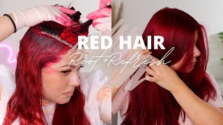 RED HAIR ROOT TOUCH UP  REFRESH ROUTINE [upl. by Enovi]