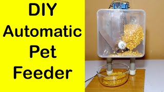 How to make automatic pet food dispenser  do it yourself food dispenser  XYJ02 timer projects [upl. by Enelahs]