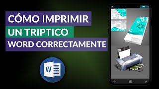 Cómo Imprimir un TRÍPTICO en Word Correctamente [upl. by Ailel]