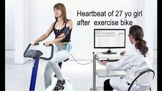 Fast Heartbeat of girl after exercise bike [upl. by Astri659]