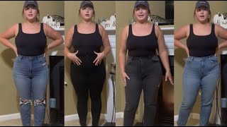 American Eagle Jean Try On Haul MOM JEANSJEGGINGS SIZE 1214 [upl. by Zoes]