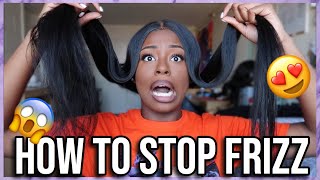 HOW TO FIX FRIZZY ENDS ON SYNTHETIC WIGS Freedom Part 204 Update  LexsaMarie [upl. by Eimor]