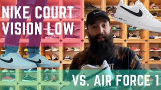 Nike Court Vision Low VS Air Force 1 [upl. by Adraynek]