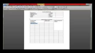 Video tutorial de como realizar una ficha tecnica en microsoft word [upl. by Jack]