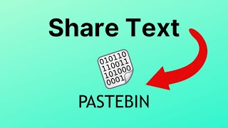 How to use Pastebin to Share Text [upl. by Bigot964]