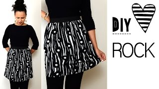 Einfachen Rock nähen  DIY MODE Nähanleitung [upl. by Donata581]