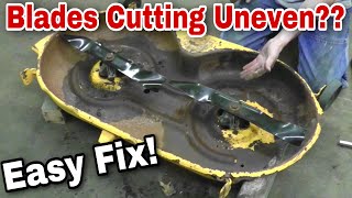 Easily Fix Your Bent Mower Deck Cutting Uneven [upl. by Nuoras322]