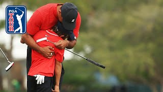 Tiger amp Charlie Woods shoot 10under 62  Round 2  PNC Championship [upl. by Kristianson]