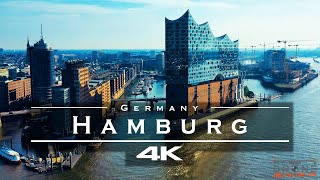 Hamburg Germany 🇩🇪  by drone 4K [upl. by Ahders]