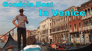 How To Steer A Gondola Boat In Venice  Explore Venice Italy With Kids [upl. by Yelad]