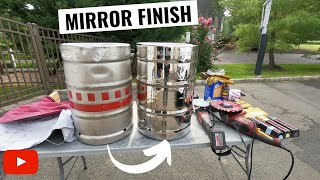 Sanding and Polishing Stainless Steel Keg to a Mirror Finish 4K Part 1 HERMS Build [upl. by Torey]