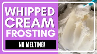 Easy Stabilized Whipped Cream Frosting 4 Simple Ingredients [upl. by Anaujit467]