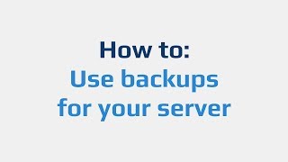 How to Use backups for your server [upl. by Yenetruoc]