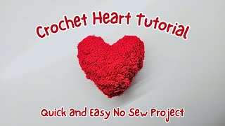 Crochet Heart Tutorial [upl. by Cassi]