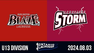 2024 Ontario Lacrosse Final Six 🥍 U13 Burlington v Akwesasne Aug 3 2024 [upl. by Yragerg]