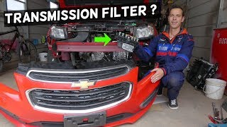 WHERE IS THE TRANSMISSION FILTER ON CHEVROLET CRUZE AND CHEVY SONIC [upl. by Euqitsym]