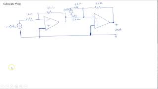 Example 1 Cascaded Op Amp circuit [upl. by Tama]