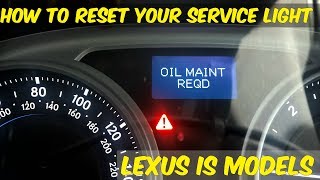 How to reset the Oil Maintenance Required light in your Lexus  DIY [upl. by Raye]