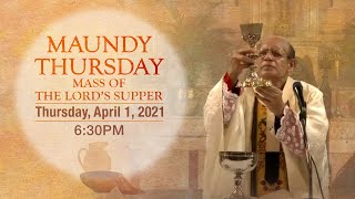 Archdiocese of Bombay  Maundy Thursday  Mass of the Lords Supper  April 1 2021 [upl. by Odlamur]