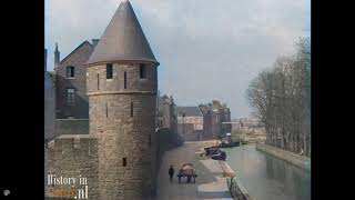 Stadsbeelden oud Maastricht 19191922 ingekleurde film met geluid Colorized footage sound added [upl. by Andaira]