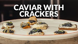 Every Way To Eat CAVIAR WITH CRACKERS 7 Methods  Douglas Guerra [upl. by Aihcats]