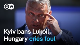 Hungary Slovakia call for EU action after Ukraine bans Russia’s Lukoil  DW News [upl. by Holmes]