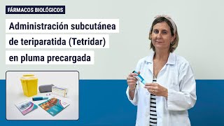 Administración subcutánea de teriparatida Tetridar en pluma precargada [upl. by Wrdna]