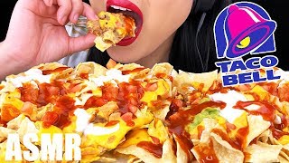 ASMR CHEESY TACO BELL NACHOS  ASMR Phan [upl. by Hnilym]