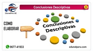 Como Elaborar Conclusiones Descriptivas [upl. by Halda]