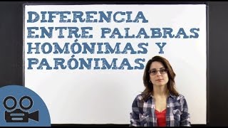 Diferencia entre palabras homónimas y parónimas [upl. by Merete]