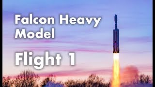 Falcon Heavy Model  Flight 1 [upl. by Nehttam]