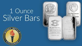 1 Oz Silver bars One ounce silver bars for sale  Money Metals [upl. by Darrow475]