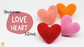 Love Heart Amigurumi Tutorial [upl. by Huttan277]