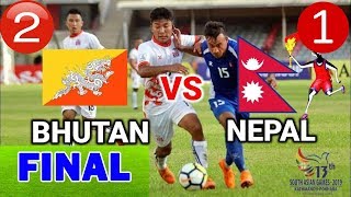 Bhutan vs Nepal 12 HIGHLIGHTS Final Match 13th South Asian Game 2019 Nepal vs bhutan Live Football [upl. by Nhguaval]