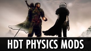 Skyrim Mods HDT Physics  Cloaks Gear Hair Tentacles [upl. by Clementius]