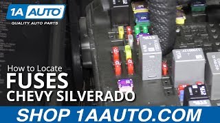 How to Locate Fuses 1419 Chevy Silverado [upl. by Owen]