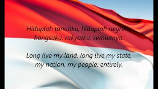 Indonesian National Anthem  quotIndonesia Rayaquot IDEN [upl. by Ittocs]