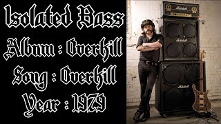 Motörhead  Overkill ISOLATED BASS TRACK [upl. by Wickman]