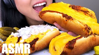 ASMR GIANT CHEESY SPICY CHILI HOT DOG from 7ELEVEN  ASMR Phan [upl. by Sousa]