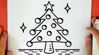 COME DISEGNARE UN ALBERO DI NATALE [upl. by Eneroc261]