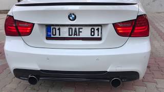 Bmw E90 320d downpipestraight pipe exhaust sound [upl. by Gnort]