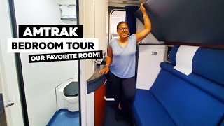 Amtrak Bedroom Tour On A Superliner Our Favorite Sleeper Car Room [upl. by Naashom]