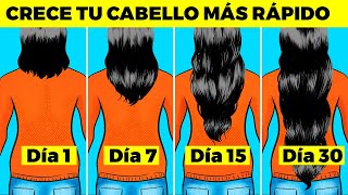 6 HACKS para CRECER EL CABELLO EN 1 MES más rápido más grueso y más largo [upl. by Nylde962]