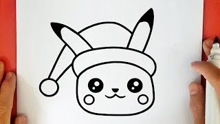 COME DISEGNARE PIKACHU KAWAII DI NATALE [upl. by Melinda]